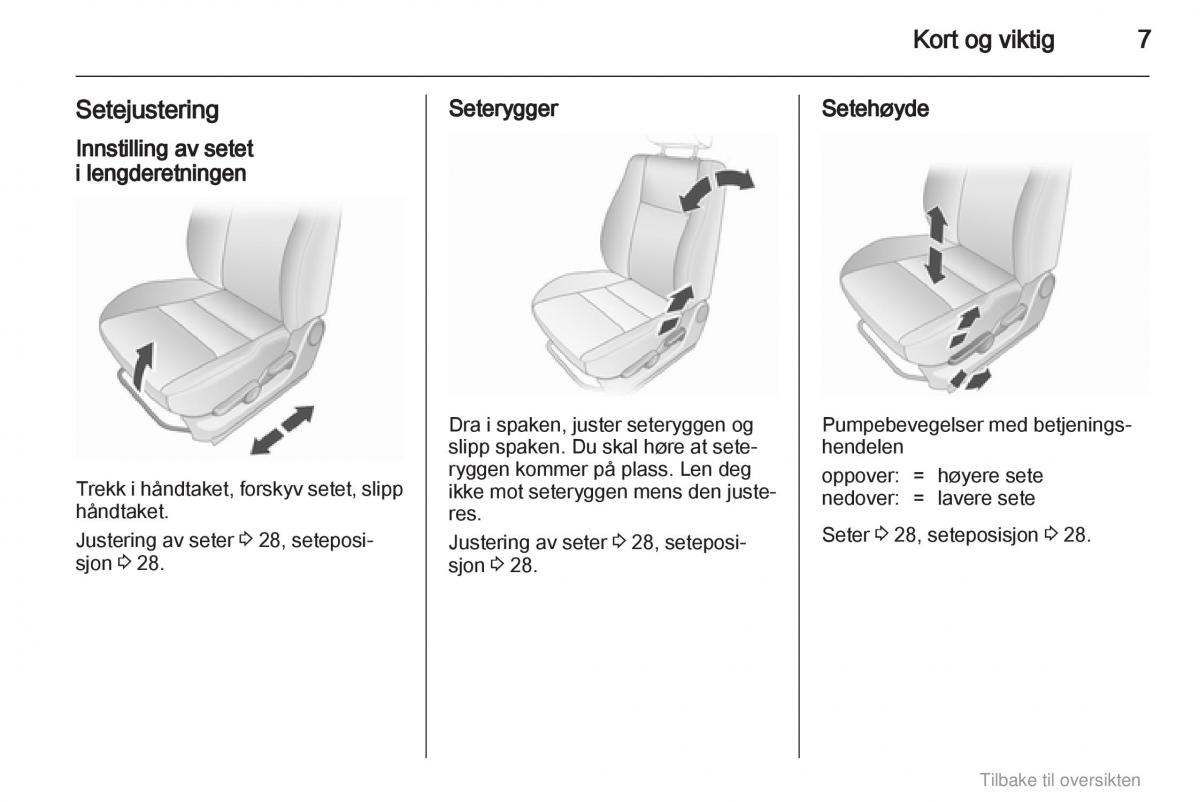 Opel Agila B bruksanvisningen / page 7