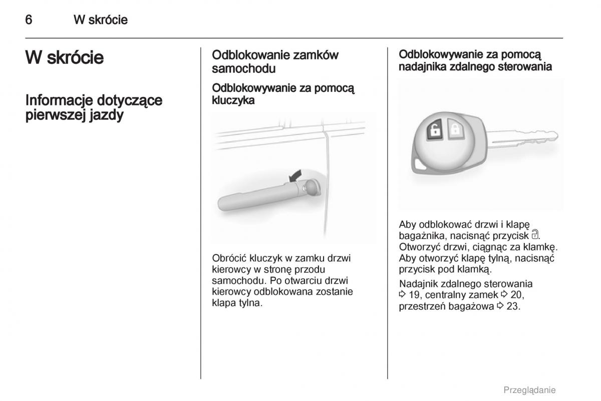 Opel Agila B instrukcja obslugi / page 6