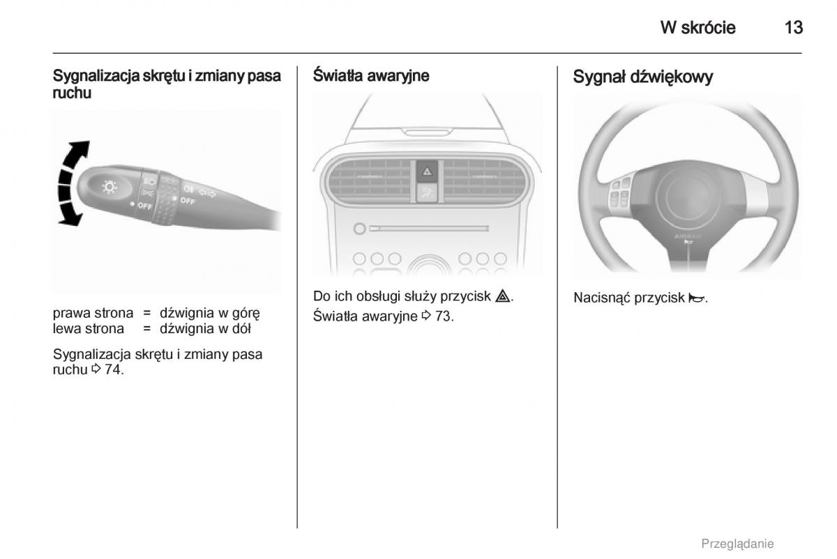 Opel Agila B instrukcja obslugi / page 13