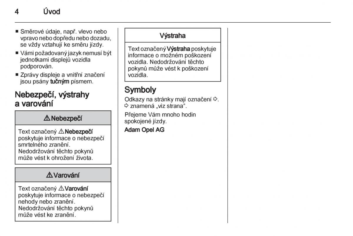 Opel Ampera navod k obsludze / page 6