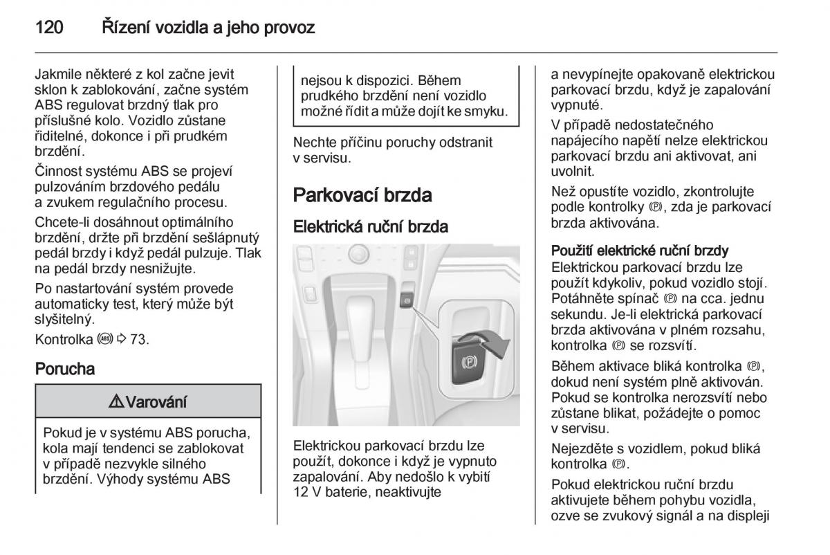 Opel Ampera navod k obsludze / page 122