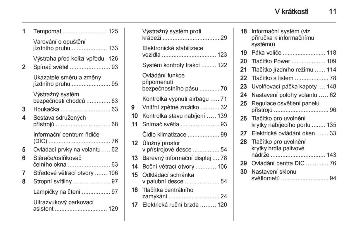 Opel Ampera navod k obsludze / page 13