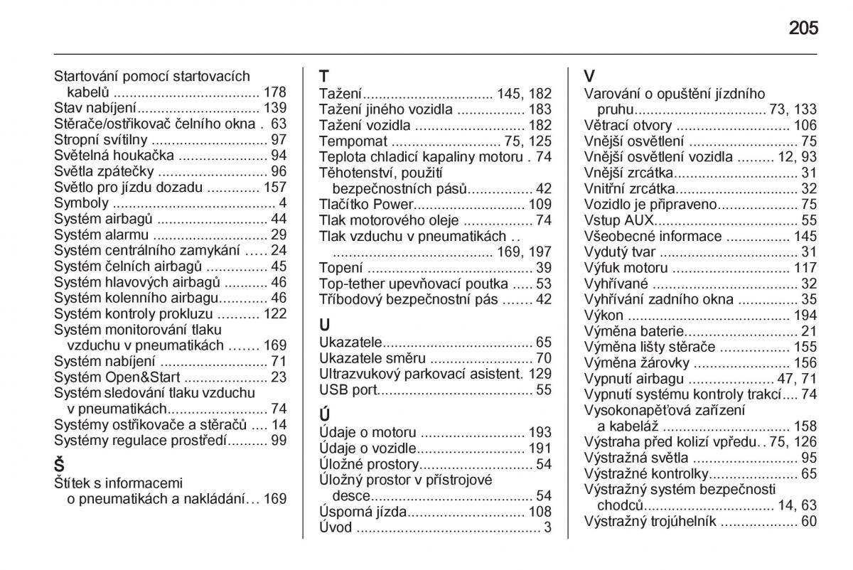 Opel Ampera navod k obsludze / page 207