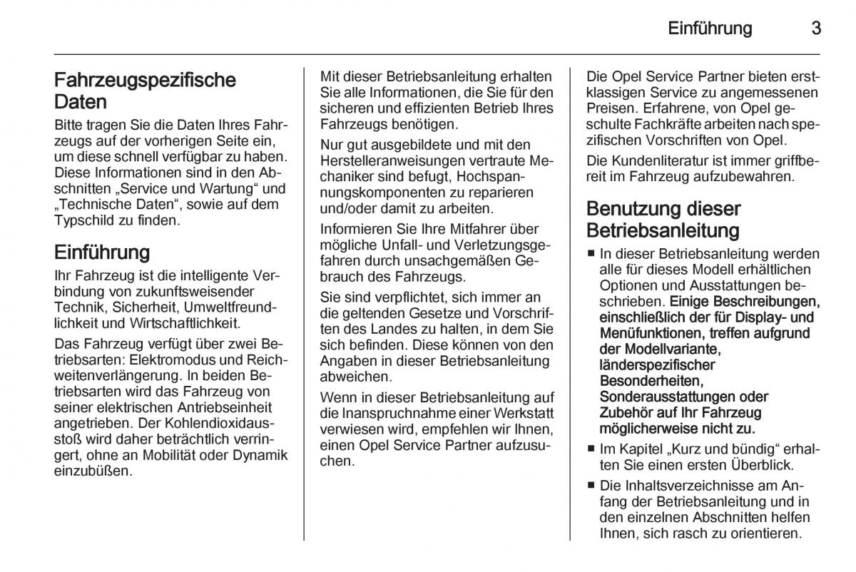 Opel Ampera Handbuch / page 5