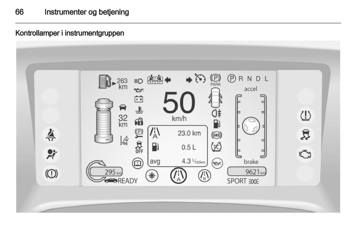 Opel Ampera Bilens instruktionsbog / page 68
