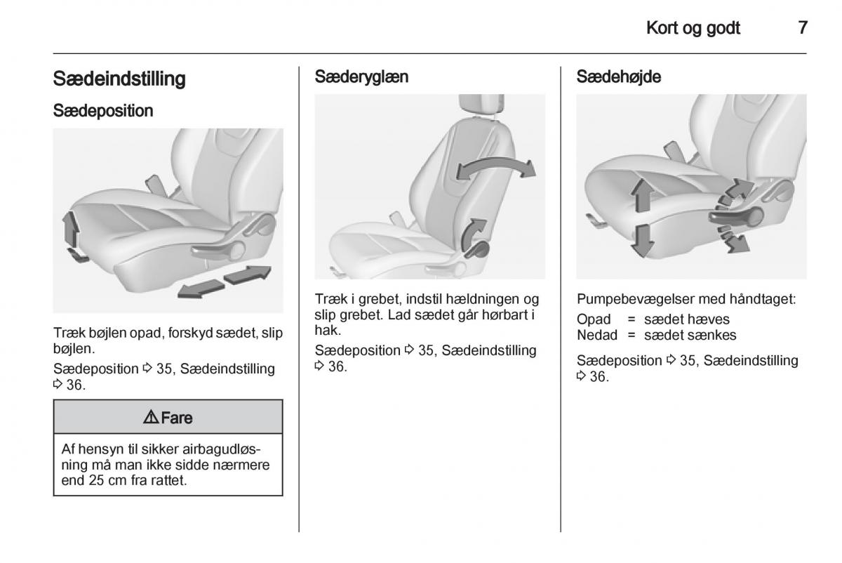 Opel Ampera Bilens instruktionsbog / page 9