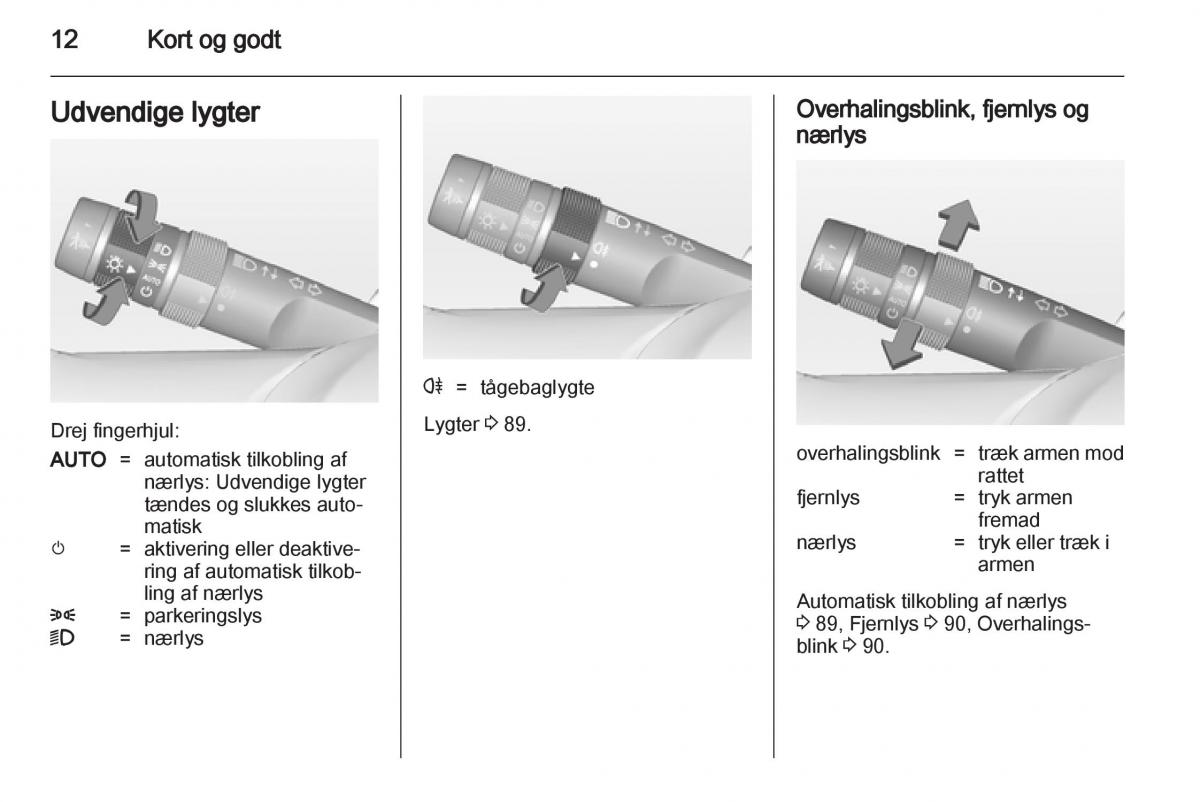 Opel Ampera Bilens instruktionsbog / page 14