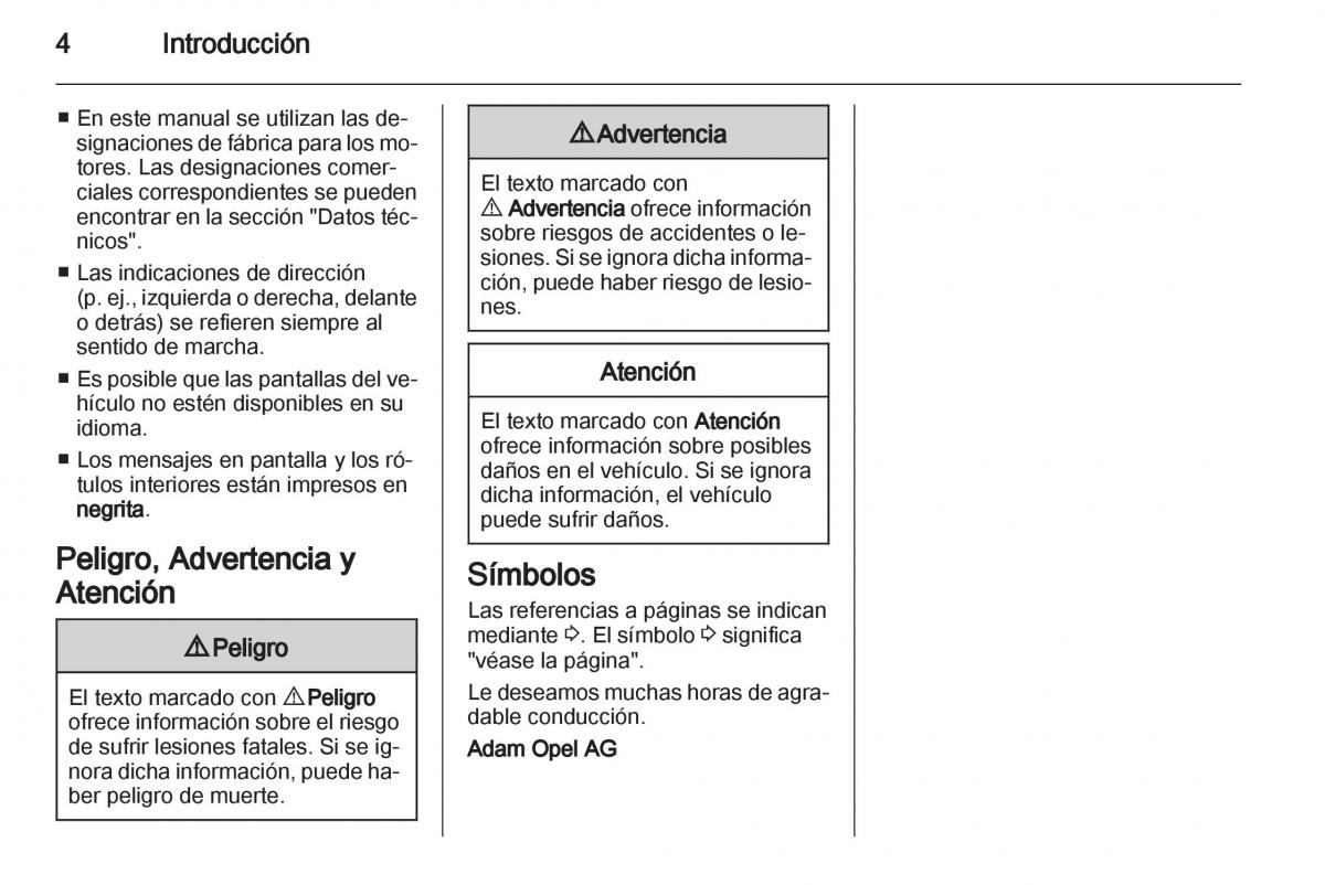 Opel Ampera manual del propietario / page 6