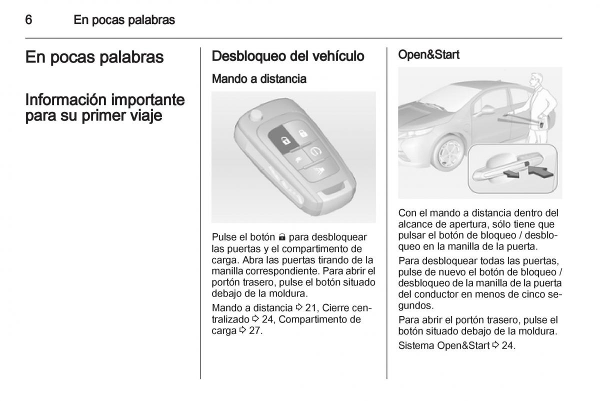 Opel Ampera manual del propietario / page 8