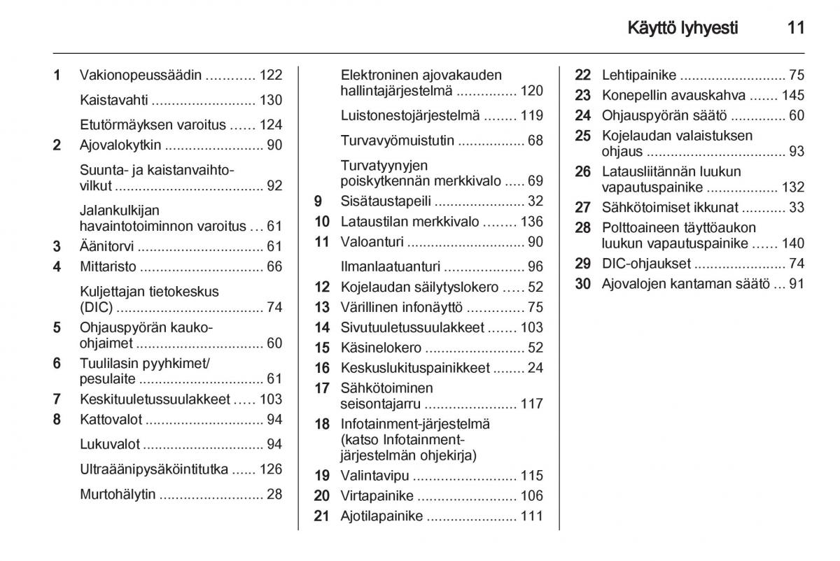 Opel Ampera omistajan kasikirja / page 13