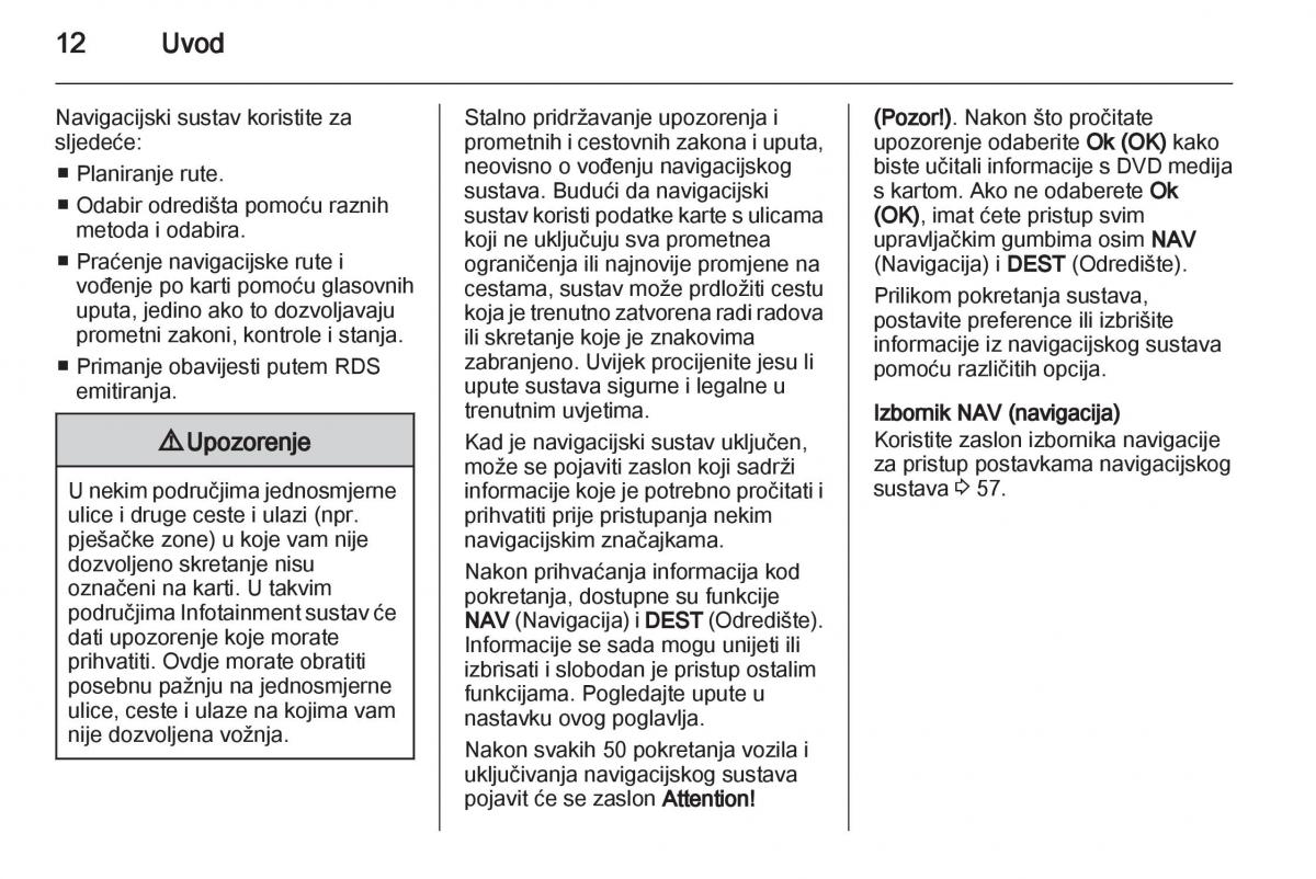 Opel Ampera vlasnicko uputstvo / page 12