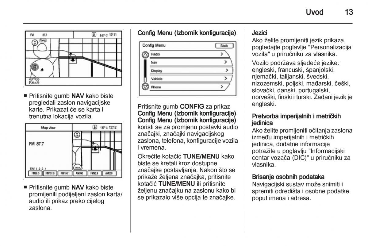 Opel Ampera vlasnicko uputstvo / page 13