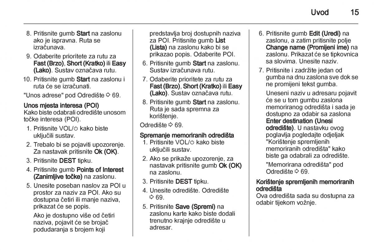 Opel Ampera vlasnicko uputstvo / page 15