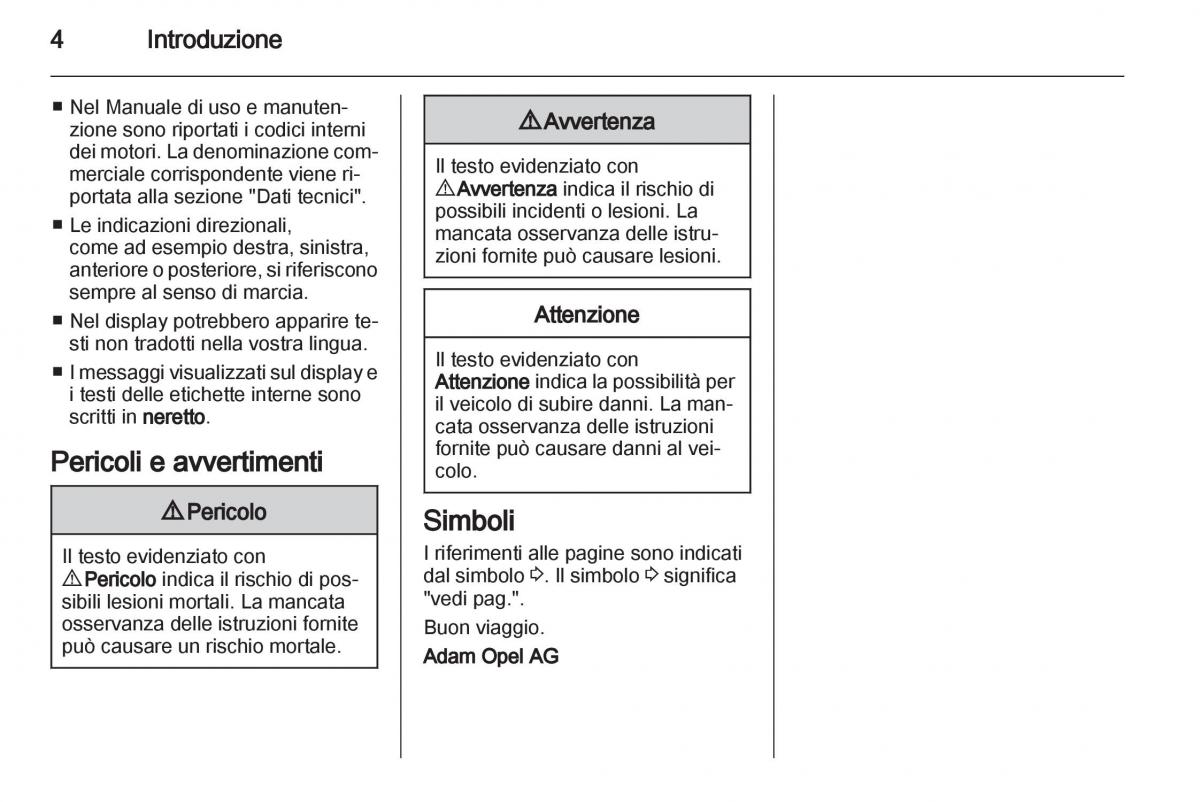 Opel Ampera manuale del proprietario / page 6