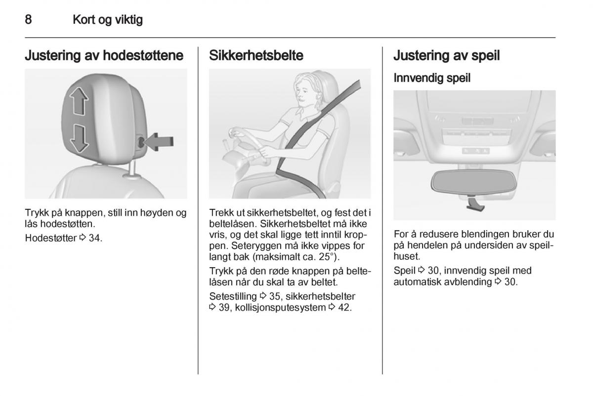 Opel Ampera bruksanvisningen / page 10