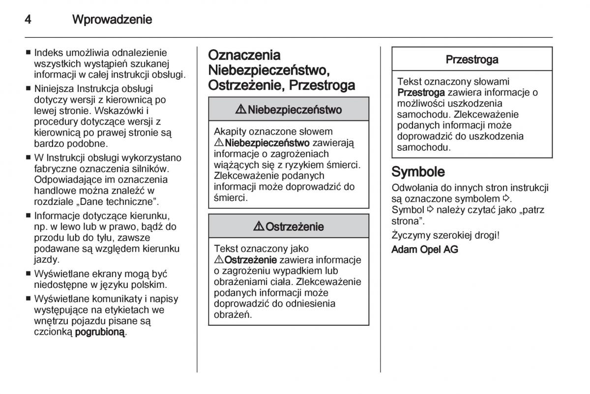 Opel Ampera instrukcja obslugi / page 6