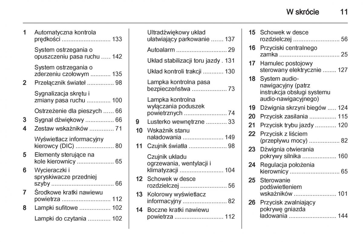 Opel Ampera instrukcja obslugi / page 13