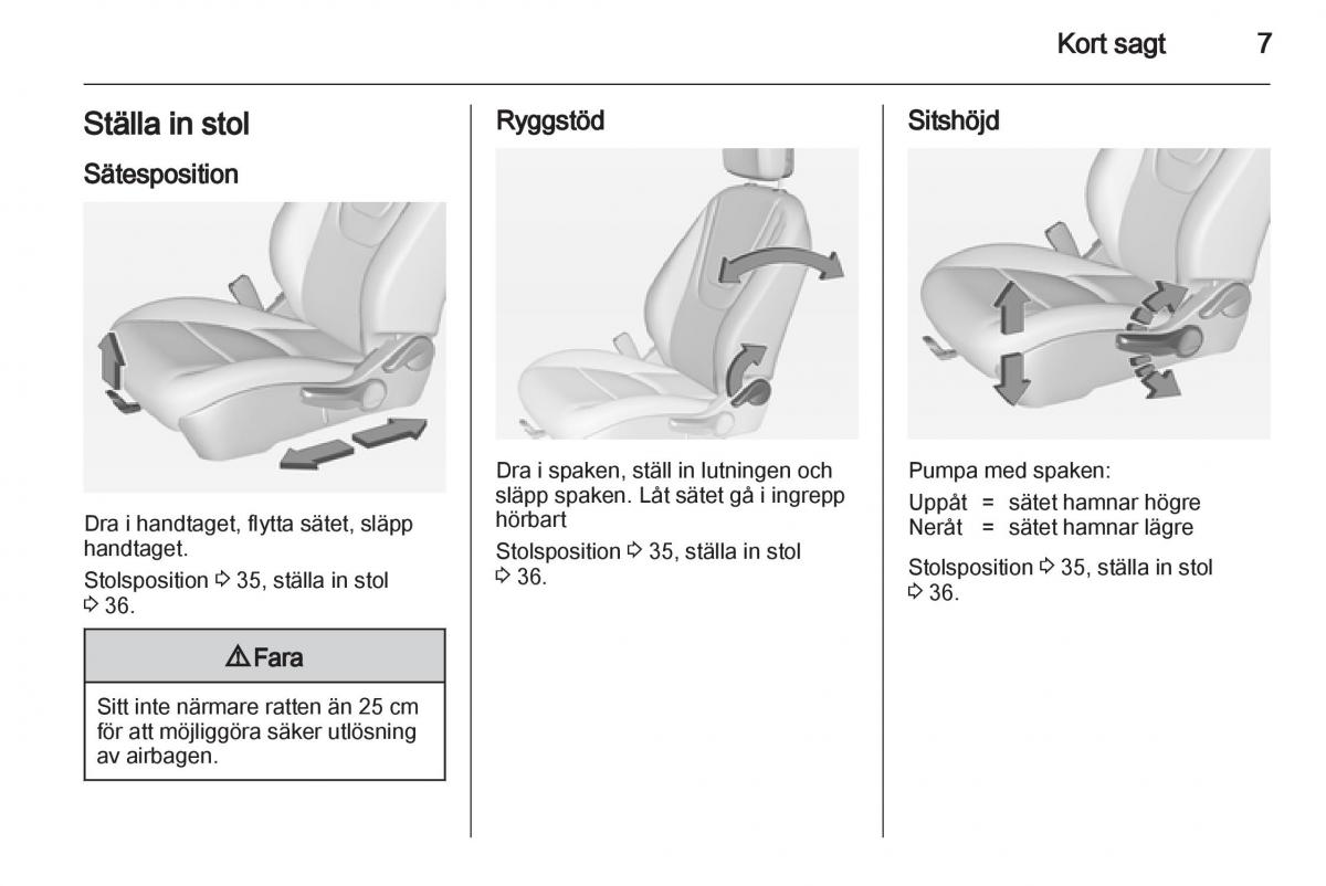 Opel Ampera instruktionsbok / page 9
