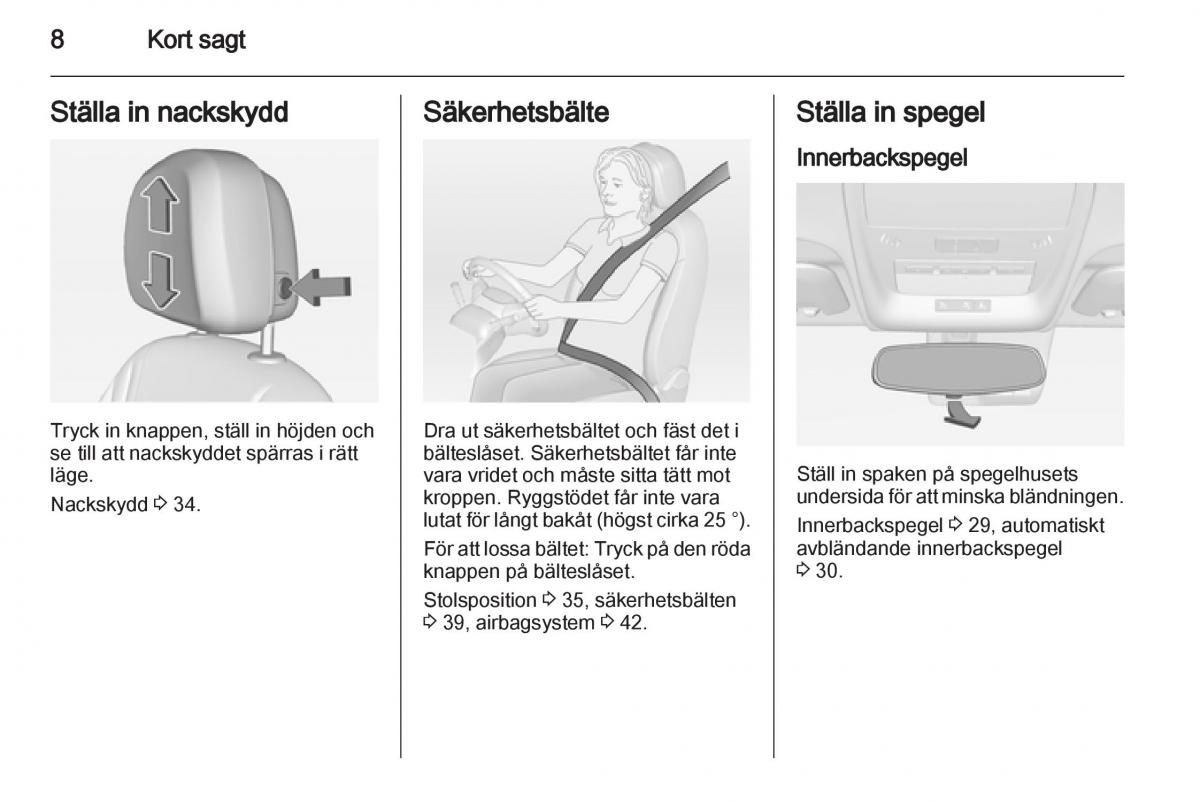 Opel Ampera instruktionsbok / page 10