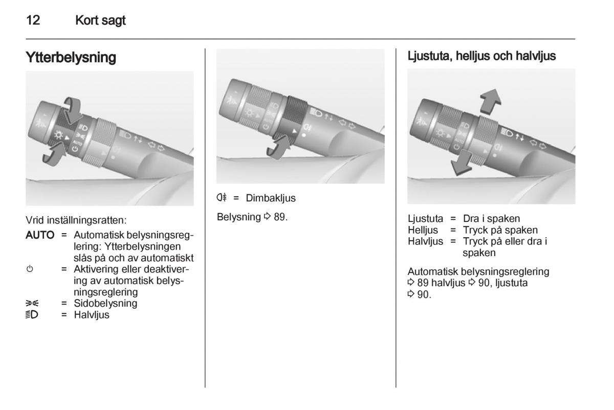 Opel Ampera instruktionsbok / page 14