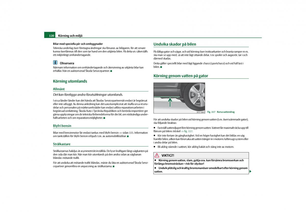 Skoda Octavia II 2 instruktionsbok / page 121