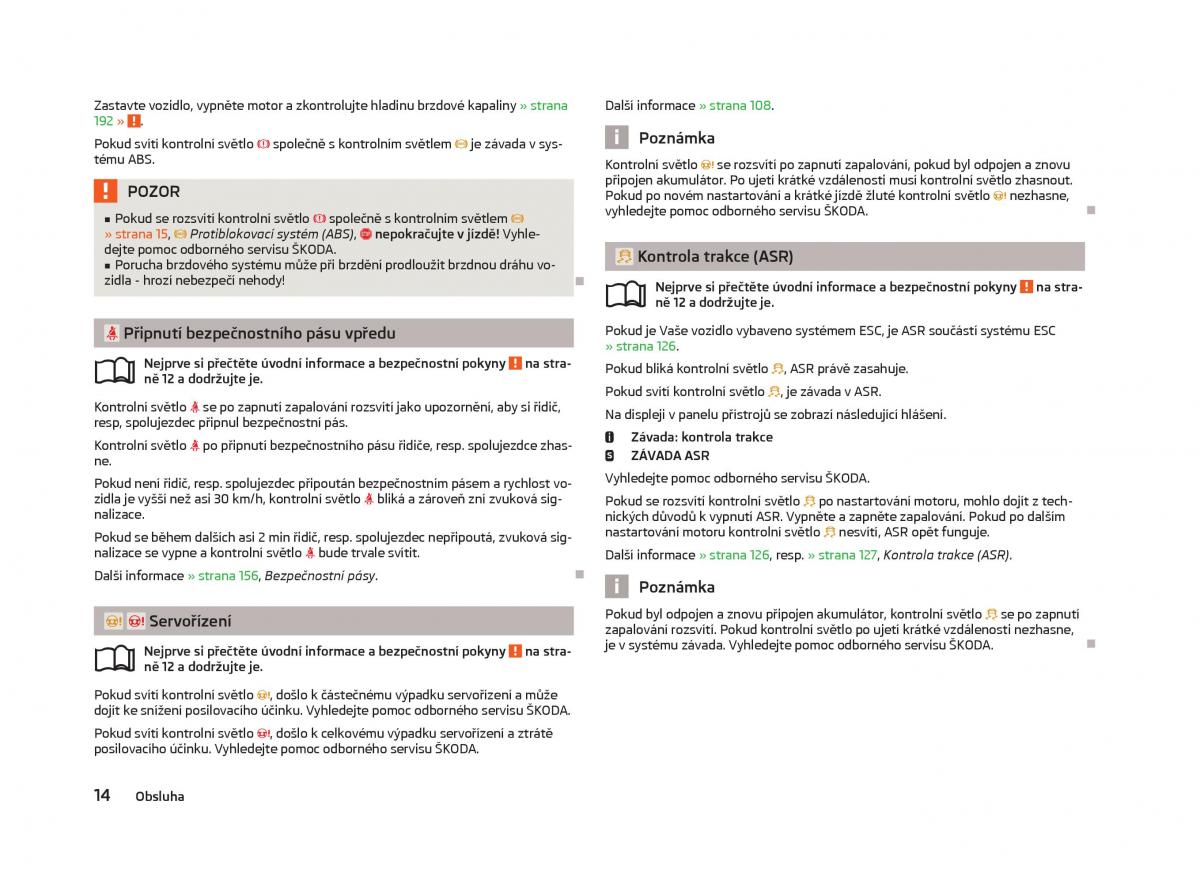 Skoda Octavia III 3 navod k obsludze / page 16