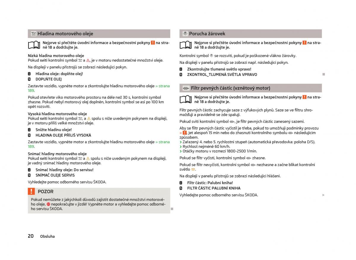 Skoda Octavia III 3 navod k obsludze / page 22