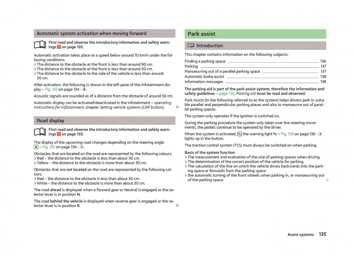 Skoda Octavia III 3 owners manual / page 137