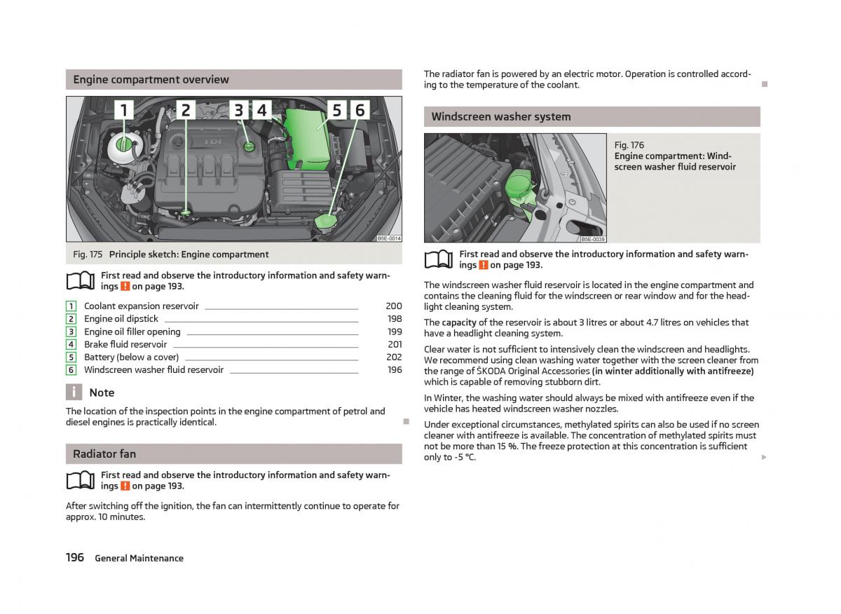 Skoda Octavia III 3 owners manual / page 198
