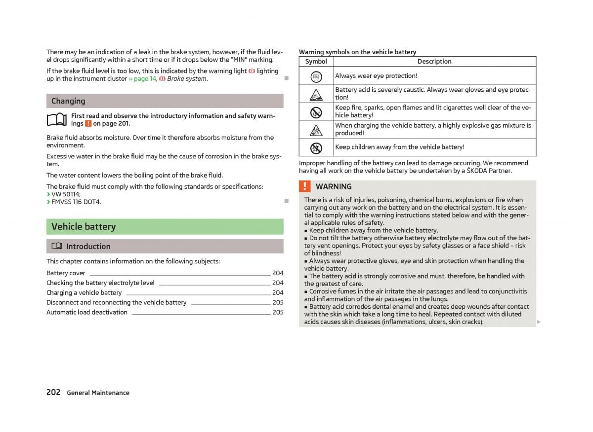 Skoda Octavia III 3 owners manual / page 204
