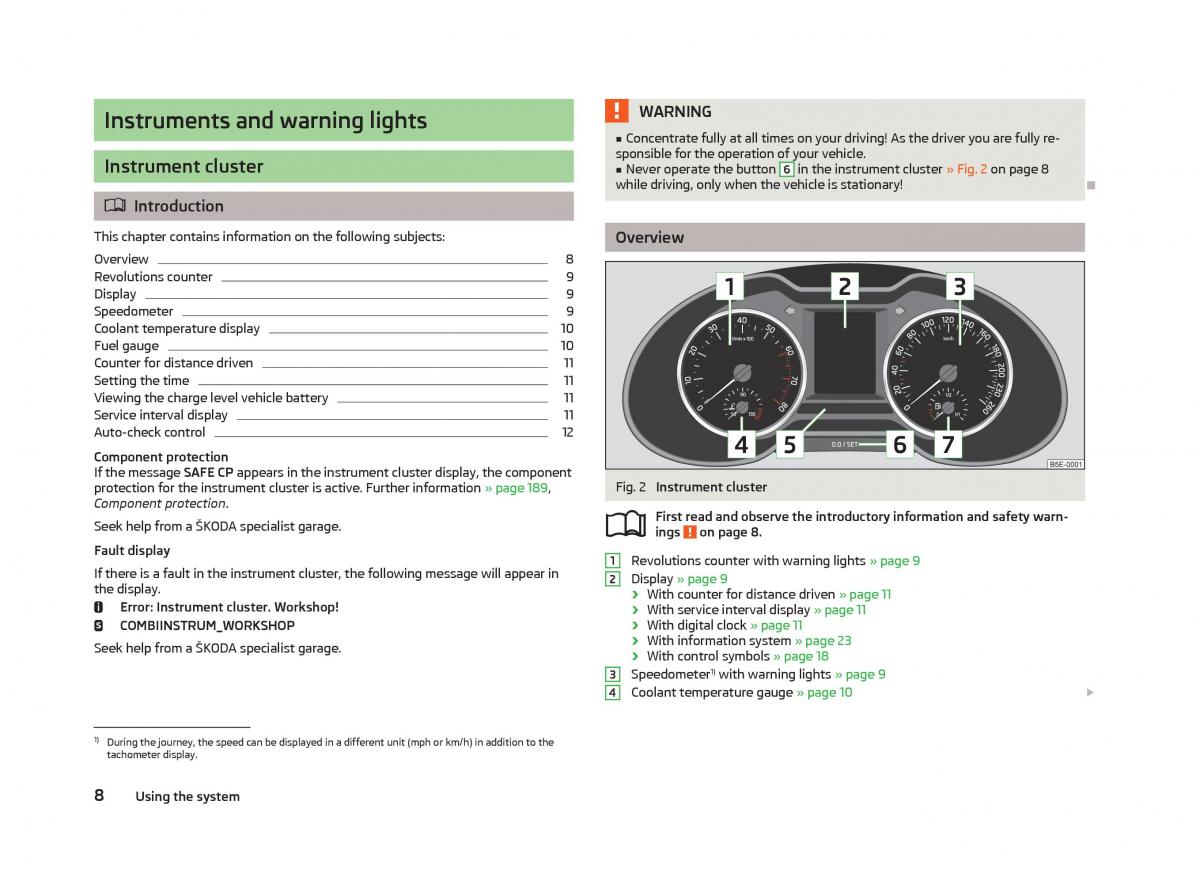 Skoda Octavia III 3 owners manual / page 10
