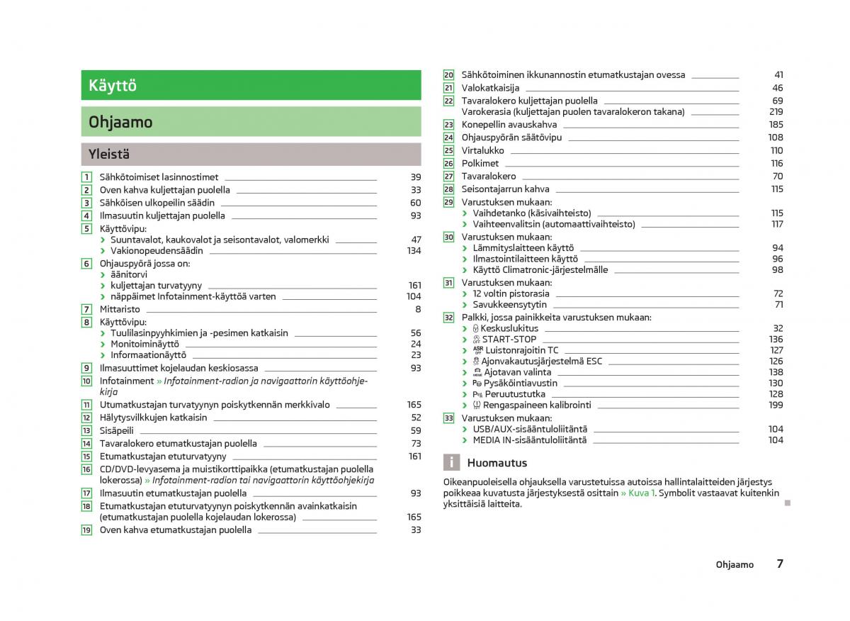 Skoda Octavia III 3 omistajan kasikirja / page 9