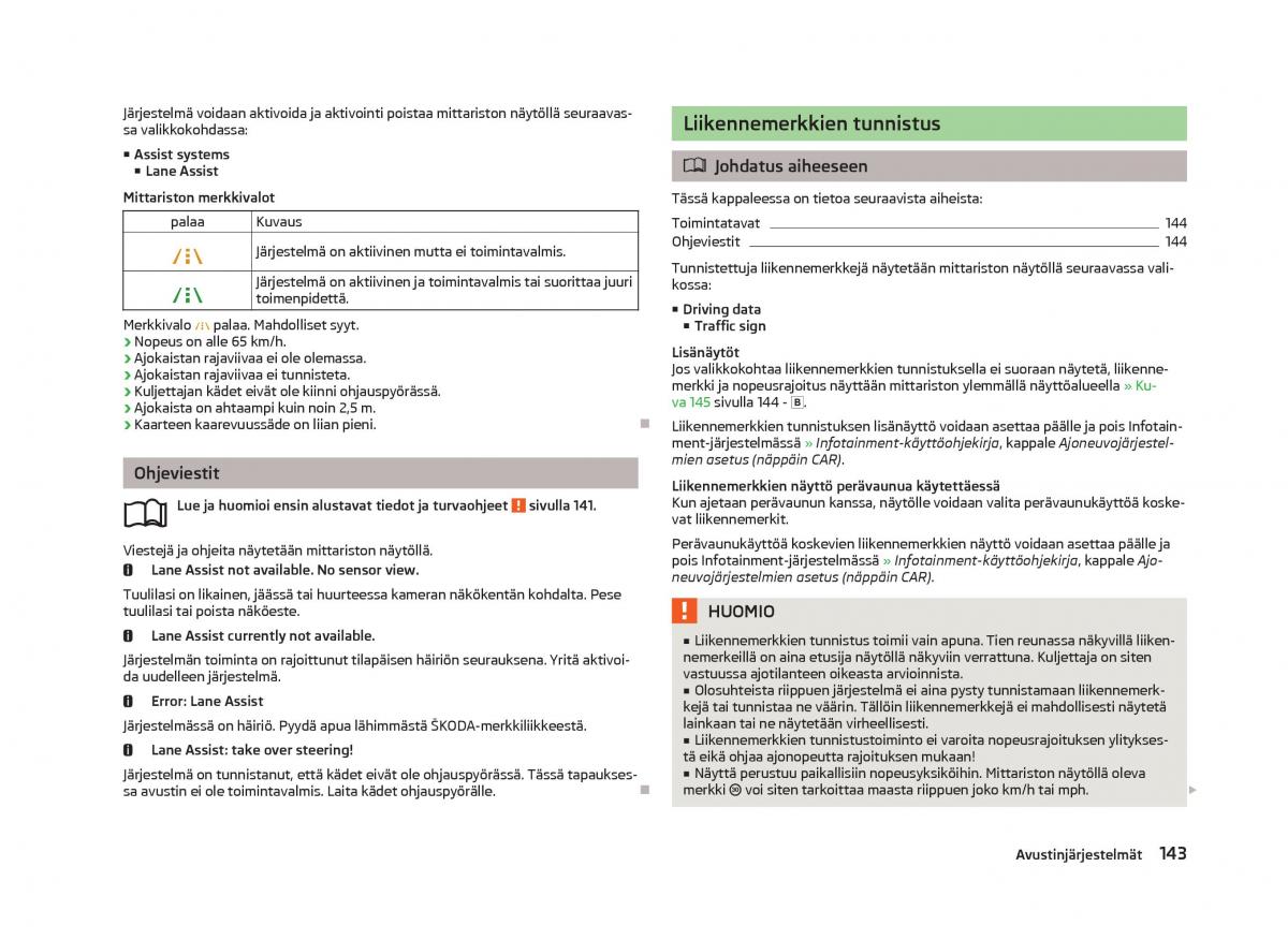 Skoda Octavia III 3 omistajan kasikirja / page 145