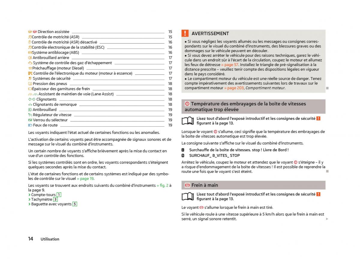 Skoda Octavia III 3 manuel du proprietaire / page 16