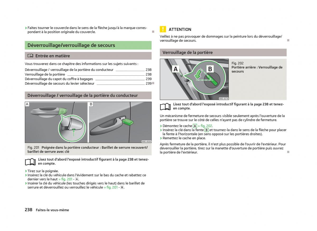 Skoda Octavia III 3 manuel du proprietaire / page 240