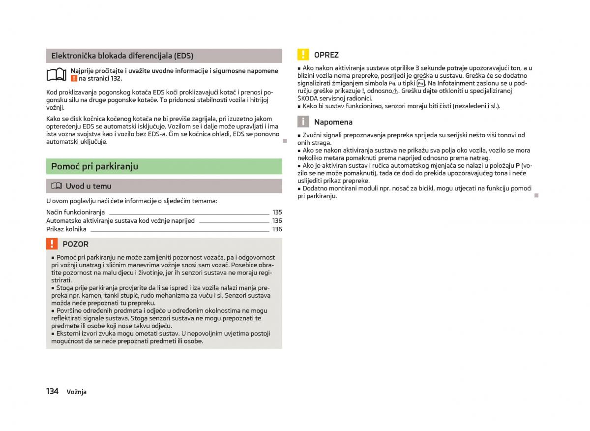 Skoda Octavia III 3 vlasnicko uputstvo / page 136
