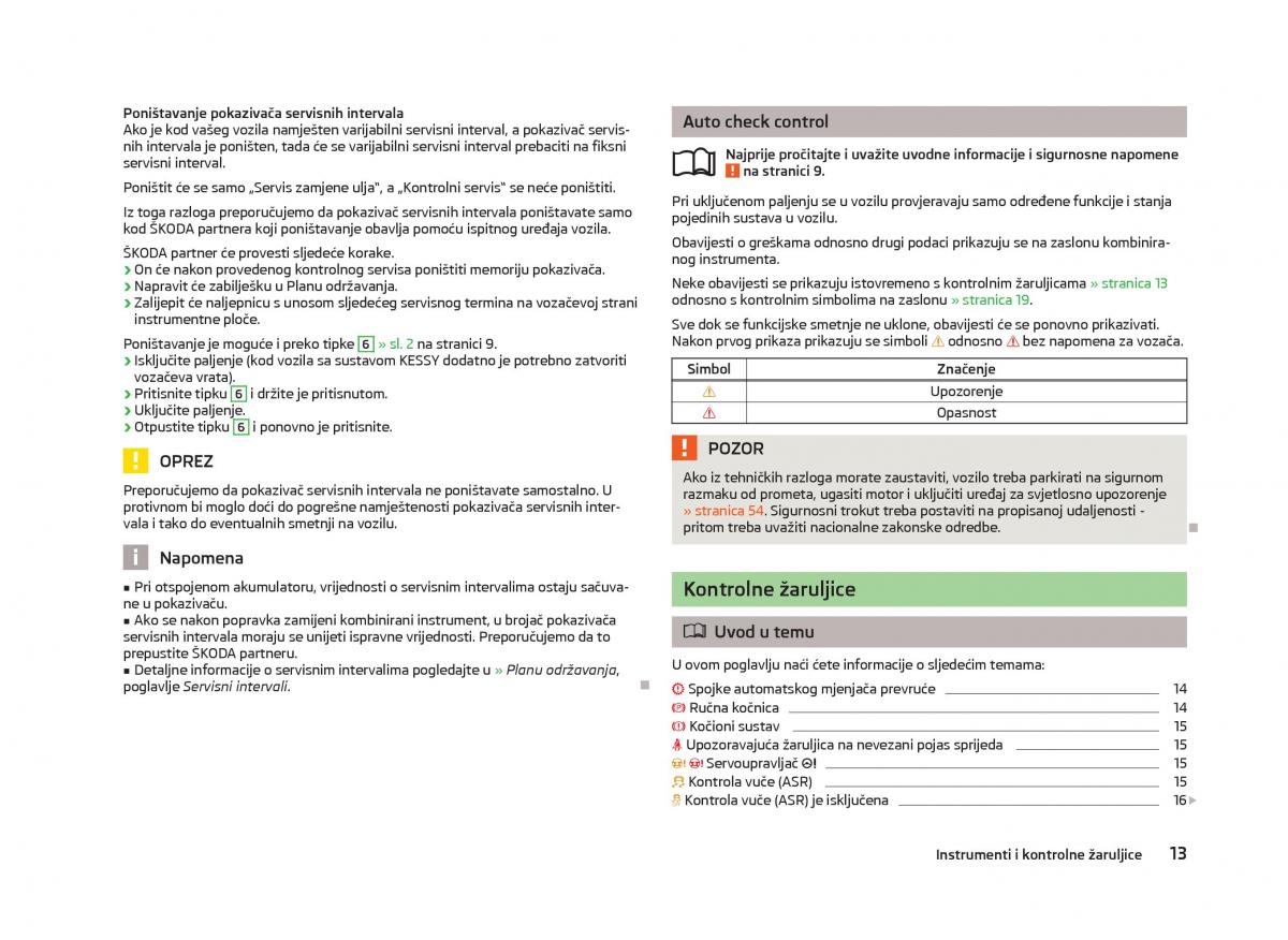 Skoda Octavia III 3 vlasnicko uputstvo / page 15