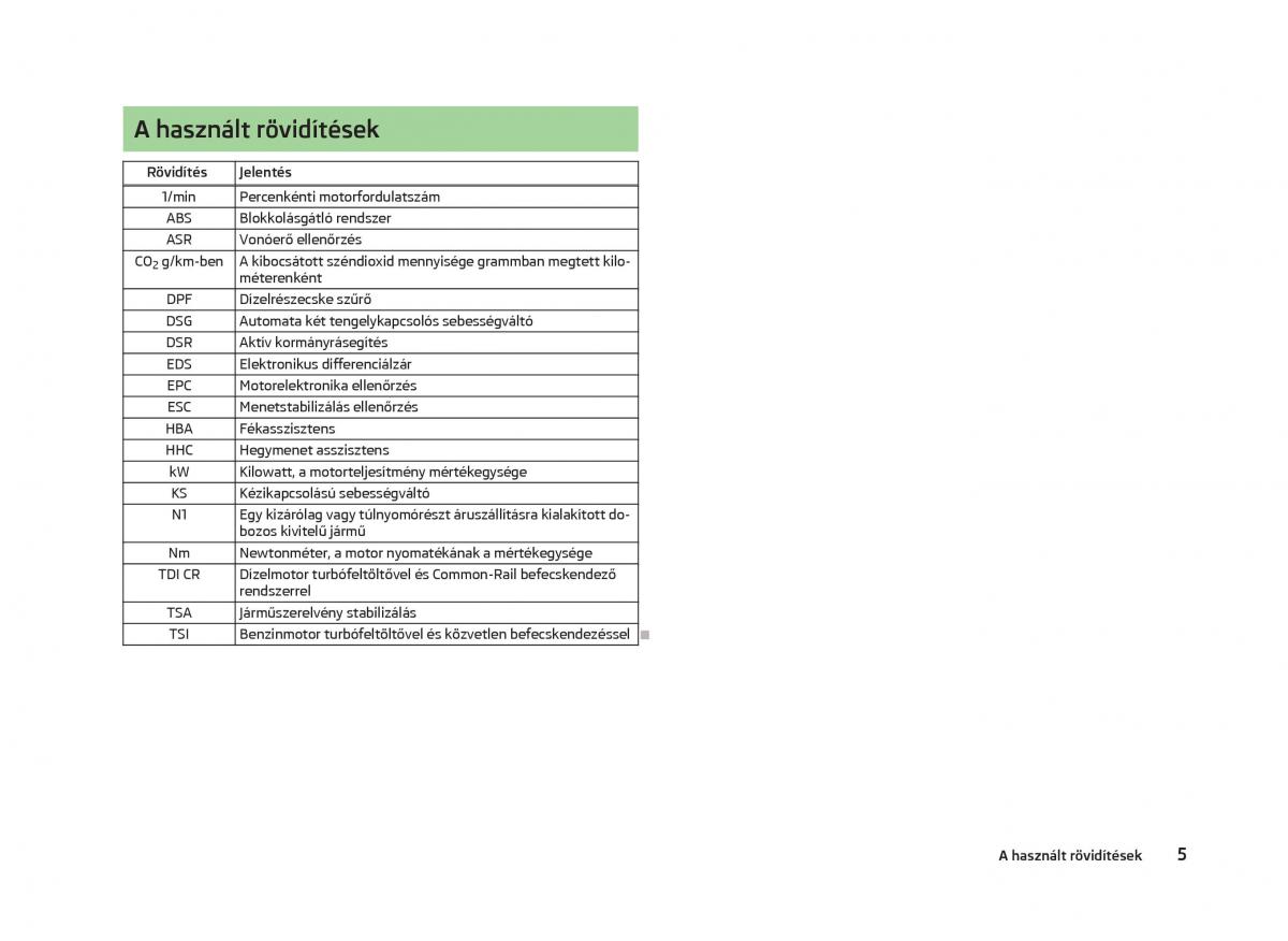 Skoda Octavia III 3 Kezelesi utmutato / page 7