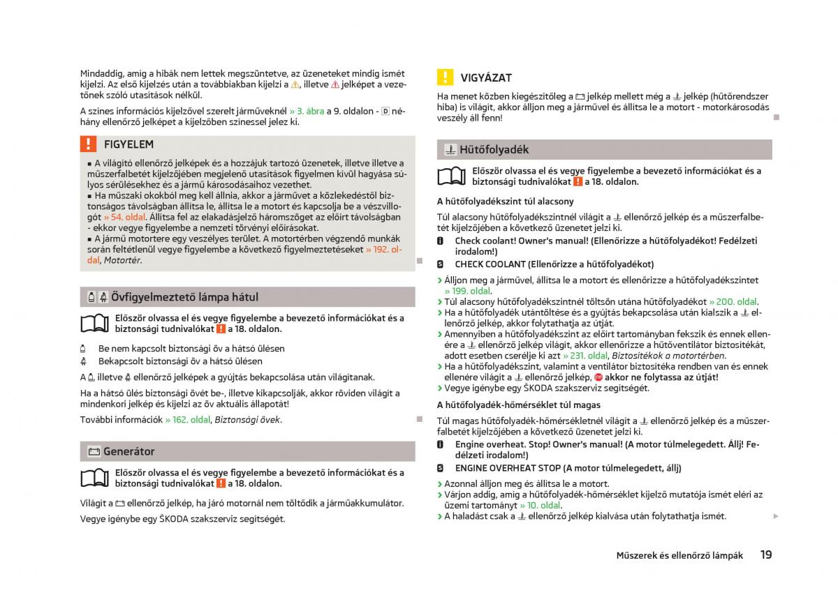 Skoda Octavia III 3 Kezelesi utmutato / page 21