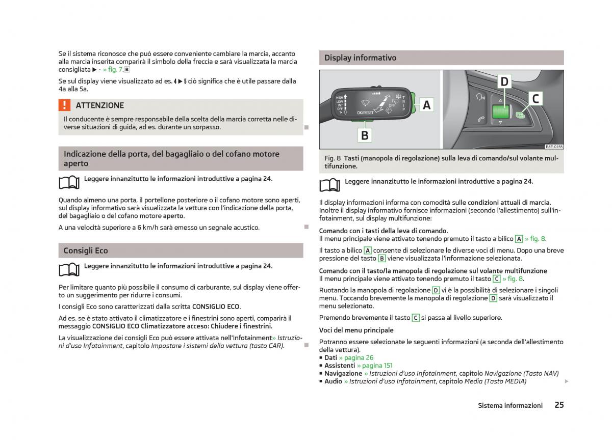 Skoda Octavia III 3 manuale del proprietario / page 27