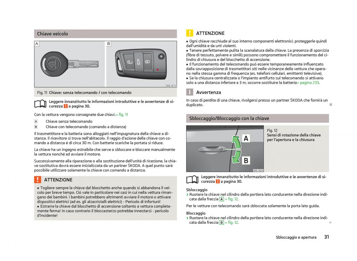 Skoda Octavia III 3 manuale del proprietario / page 33