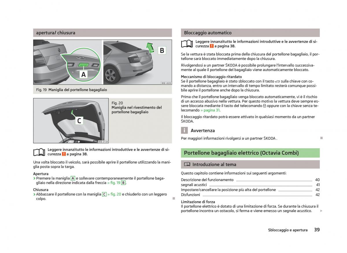 Skoda Octavia III 3 manuale del proprietario / page 41