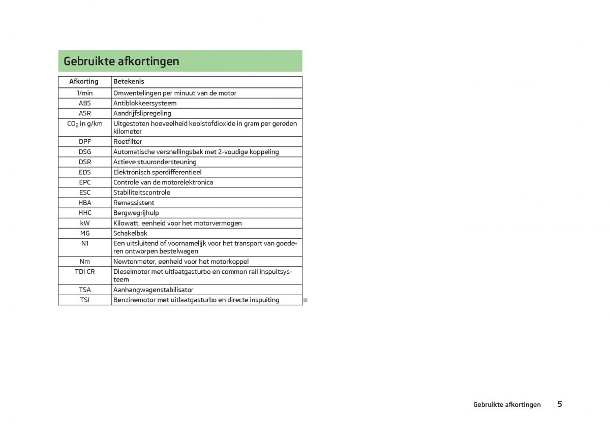 Skoda Octavia III 3 handleiding / page 7