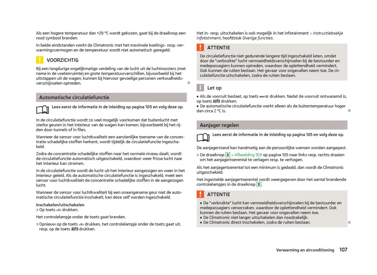 Skoda Octavia III 3 handleiding / page 109
