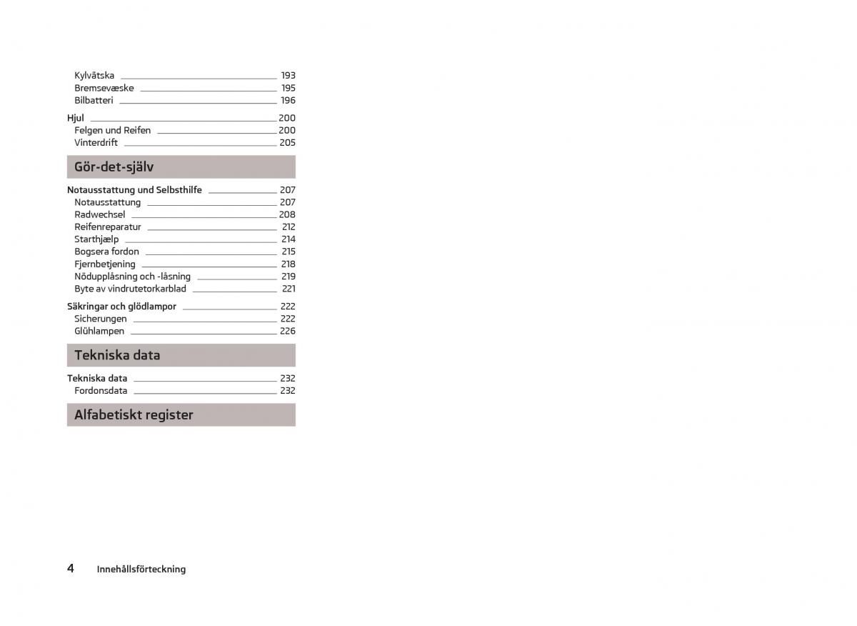 Skoda Octavia III 3 instruktionsbok / page 6