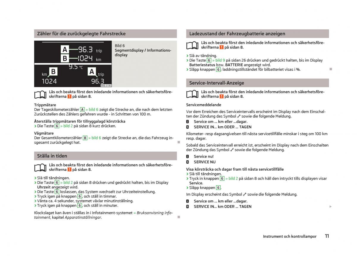 Skoda Octavia III 3 instruktionsbok / page 13