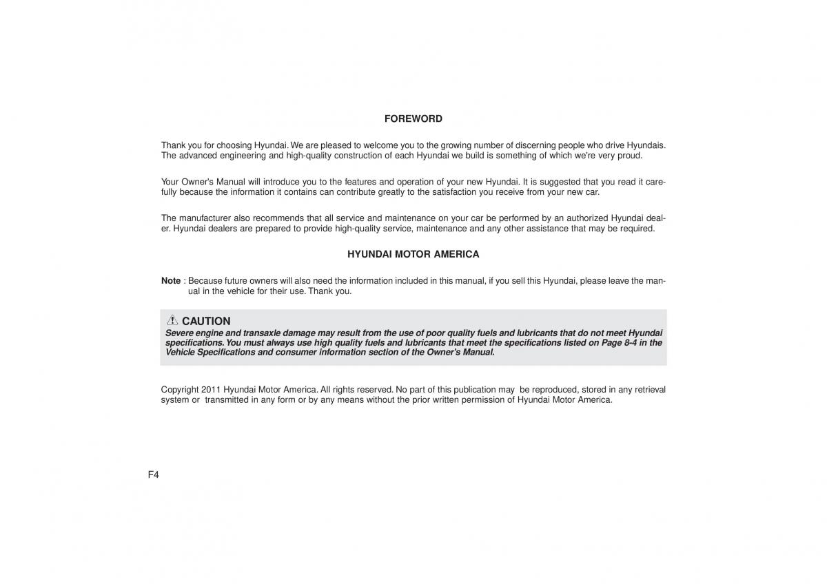 Hyundai Sonata VI 6 YF i45 owners manual / page 4