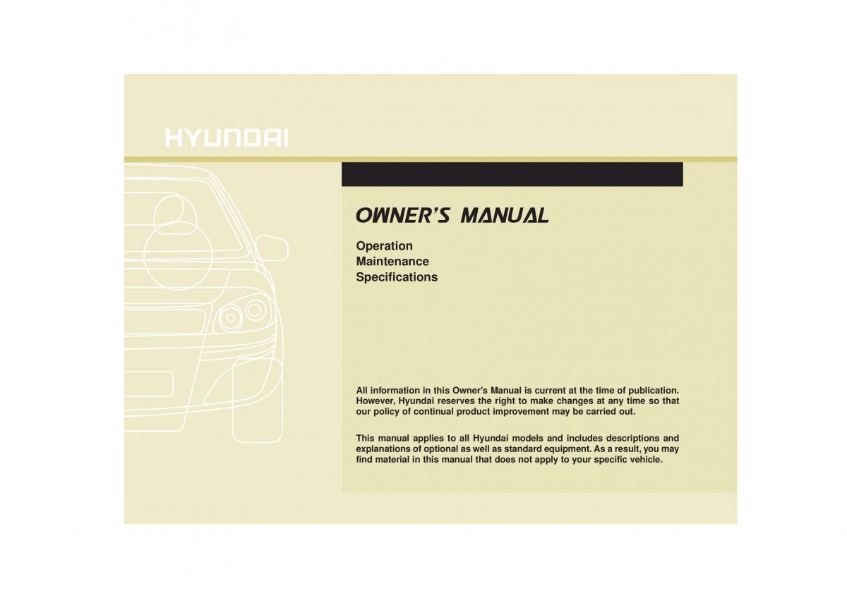 Hyundai Sonata VI 6 YF i45 owners manual / page 1