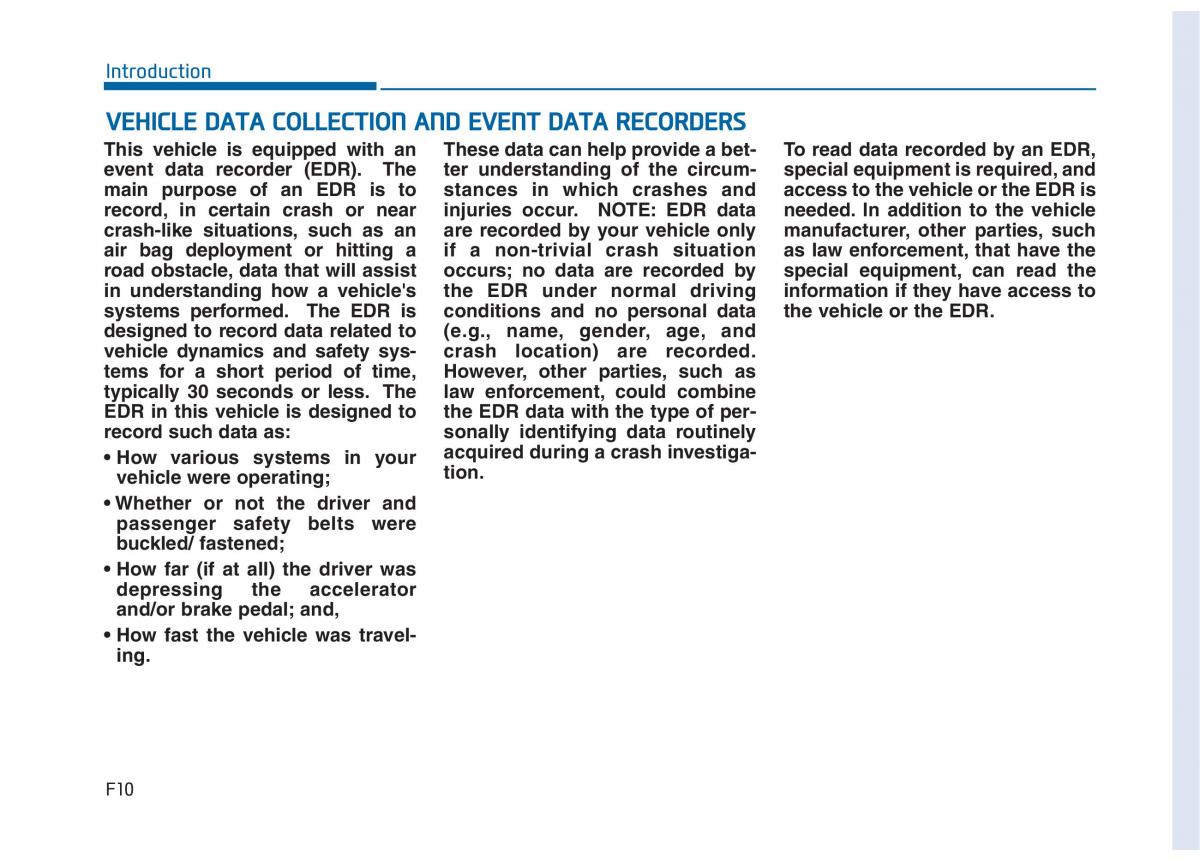 Hyundai Sonata VII 7 LF i45 owners manual / page 10