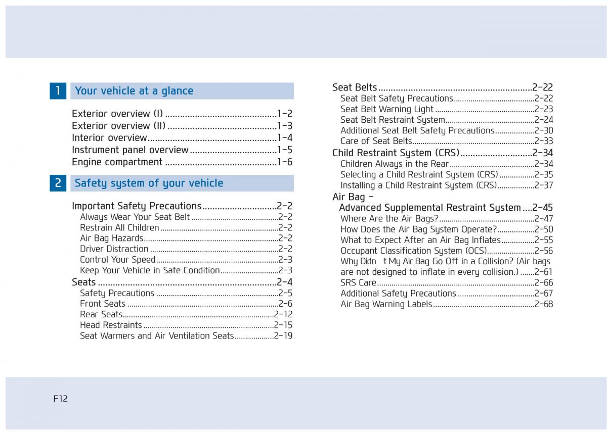 Hyundai Sonata VII 7 LF i45 owners manual / page 12